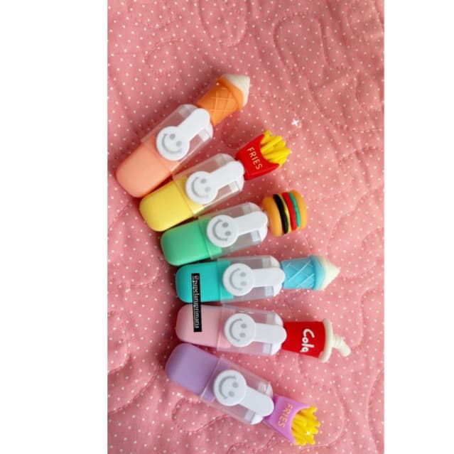Kit de marca texto fofo com 6 cores papelaria fofa
