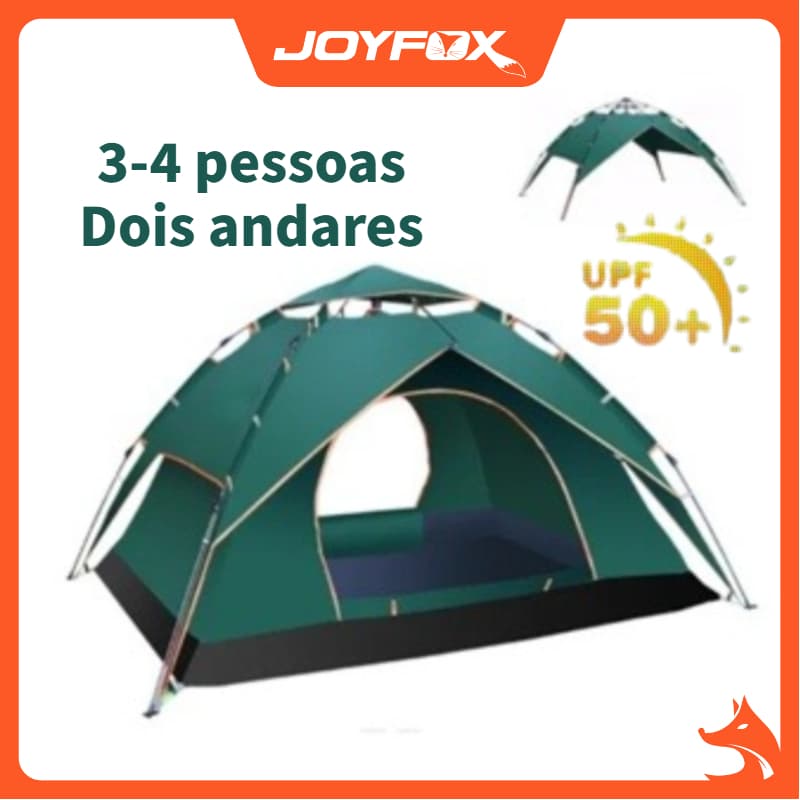 JOYFOX Barraca Camping De 4 Pessoas A Prova D'agua Dois Andares  cabana de acampamento