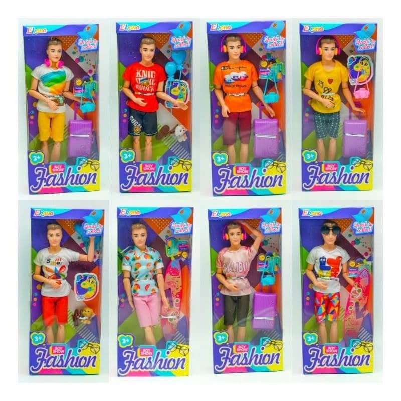 Brinquedo Boneco Keen Praia com acessorios  diversos surf