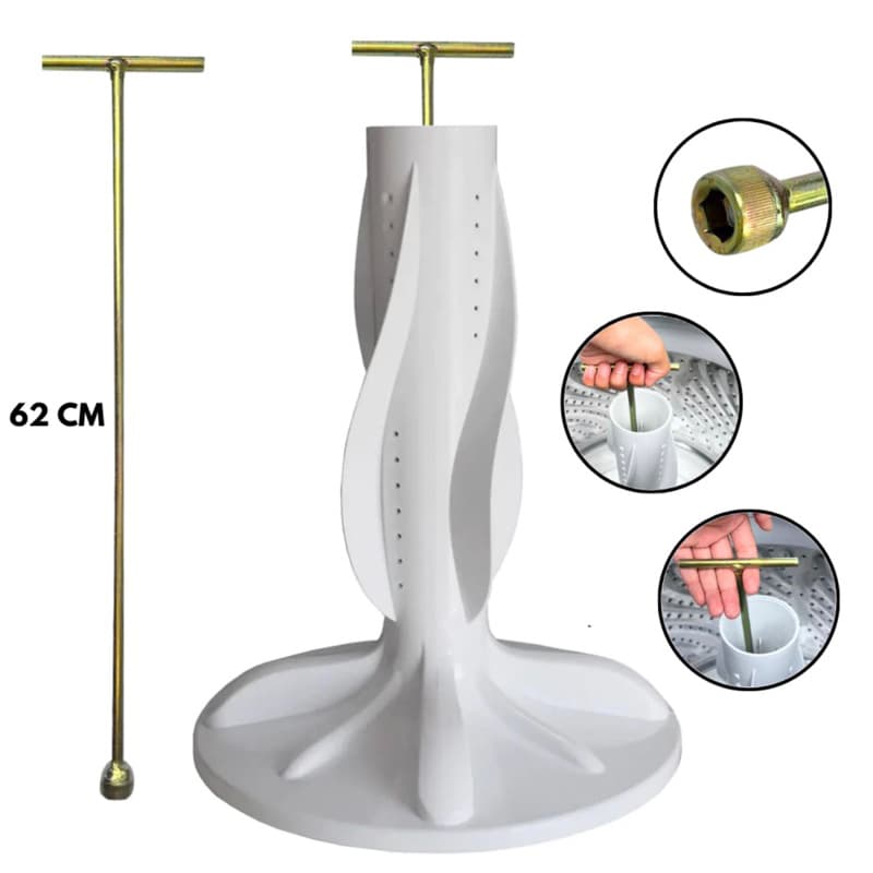 CHAVE T CANHÃO 10MM LONGA 62CM PARA PARAFUSO AGITADOR LAVADORAS