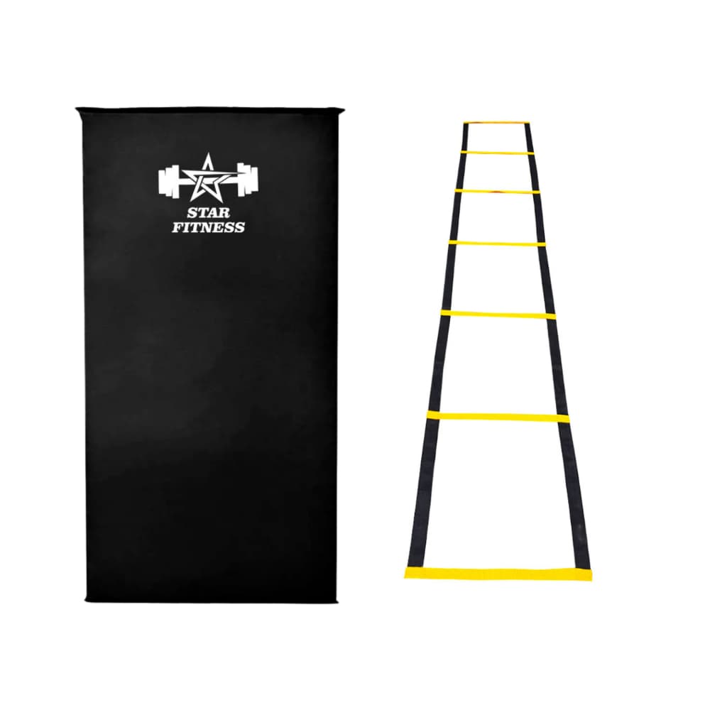 Kit Escada De Agilidade + Colchonete Academia Profissional Fitness Exercícios Treinamento Funcional