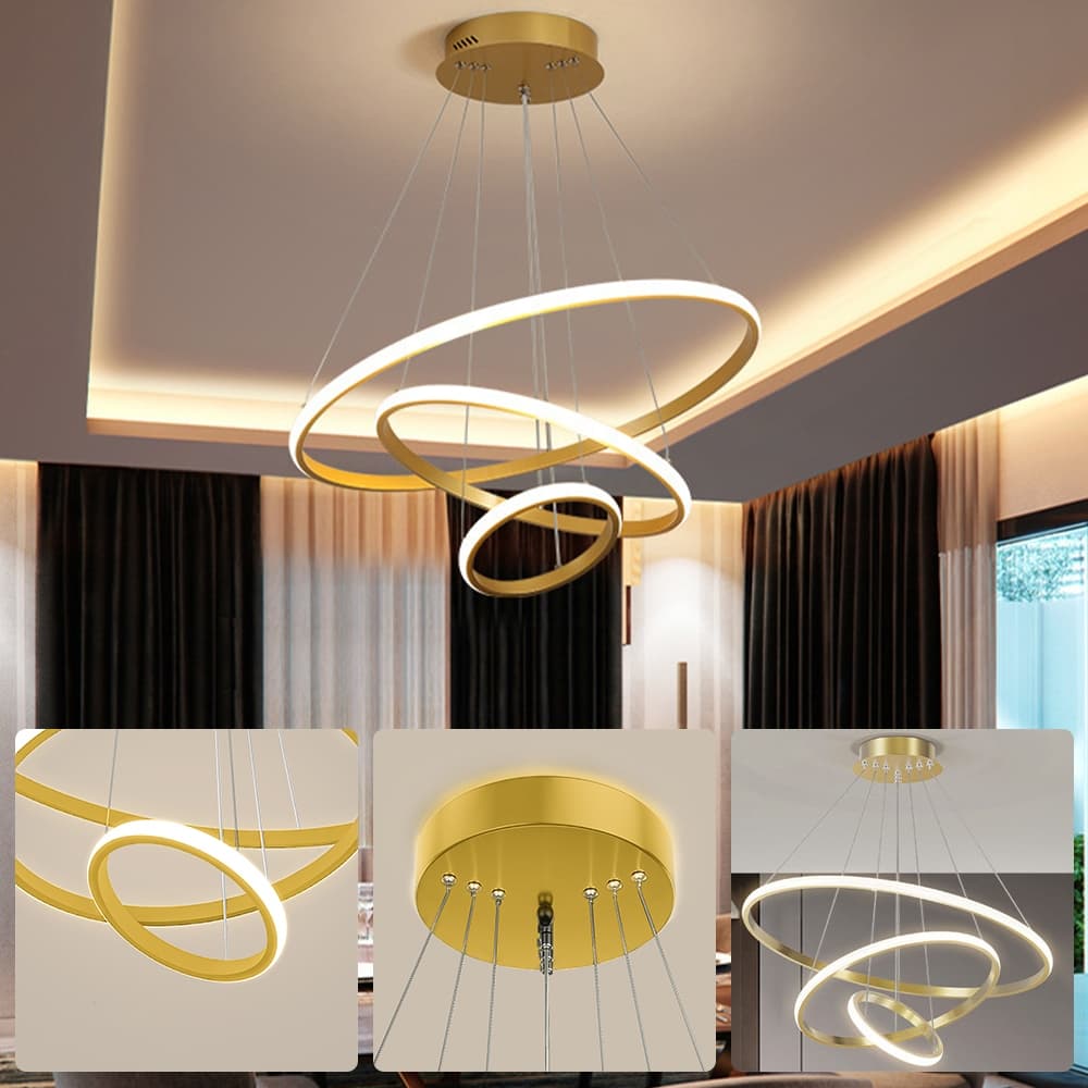 110v-220v Lustre escandinavo com 3 cores e 1 luz de teto para  restaurantes, bares e quartos