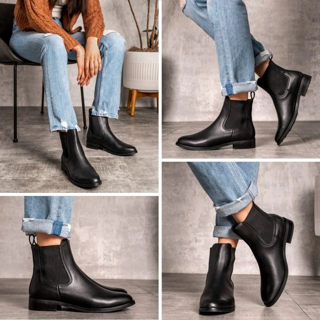 Bota Feminina Chelsea com Salto Cano Curto- Coturno Bota Montaria Lançamento