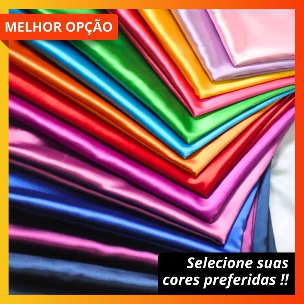 10 Metros Tecido Cetim Charmousse 1,50M Largura Cetim Liso - Melhor Qualidade e Preço Aqui