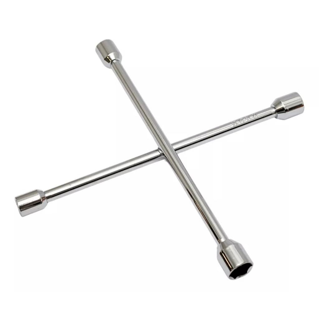 Chave De Roda Cruz Universal 4 Bocas 17 x 19 x 21 x 23mm Profissional