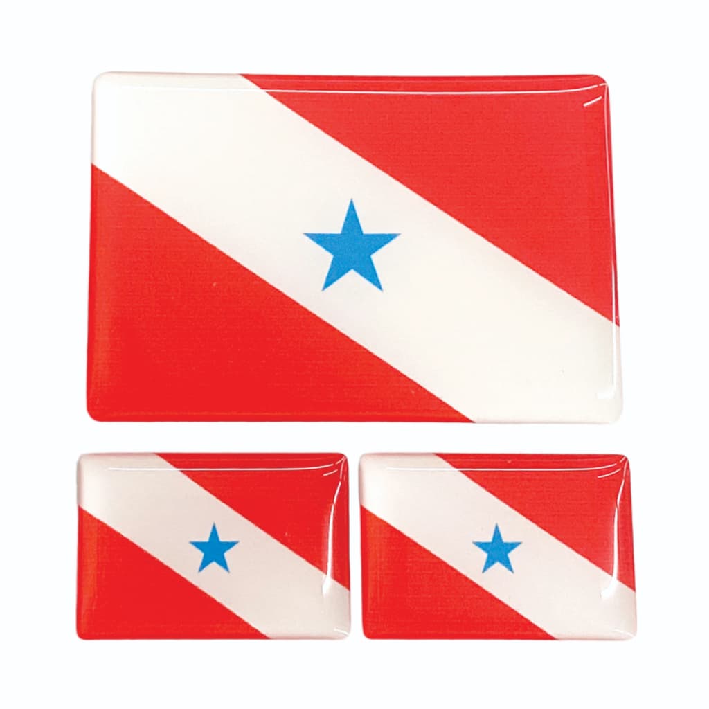 Adesivos Emblemas Bandeira do Estado do Pará Resinado para Carros Motos Notebooks Capacetes