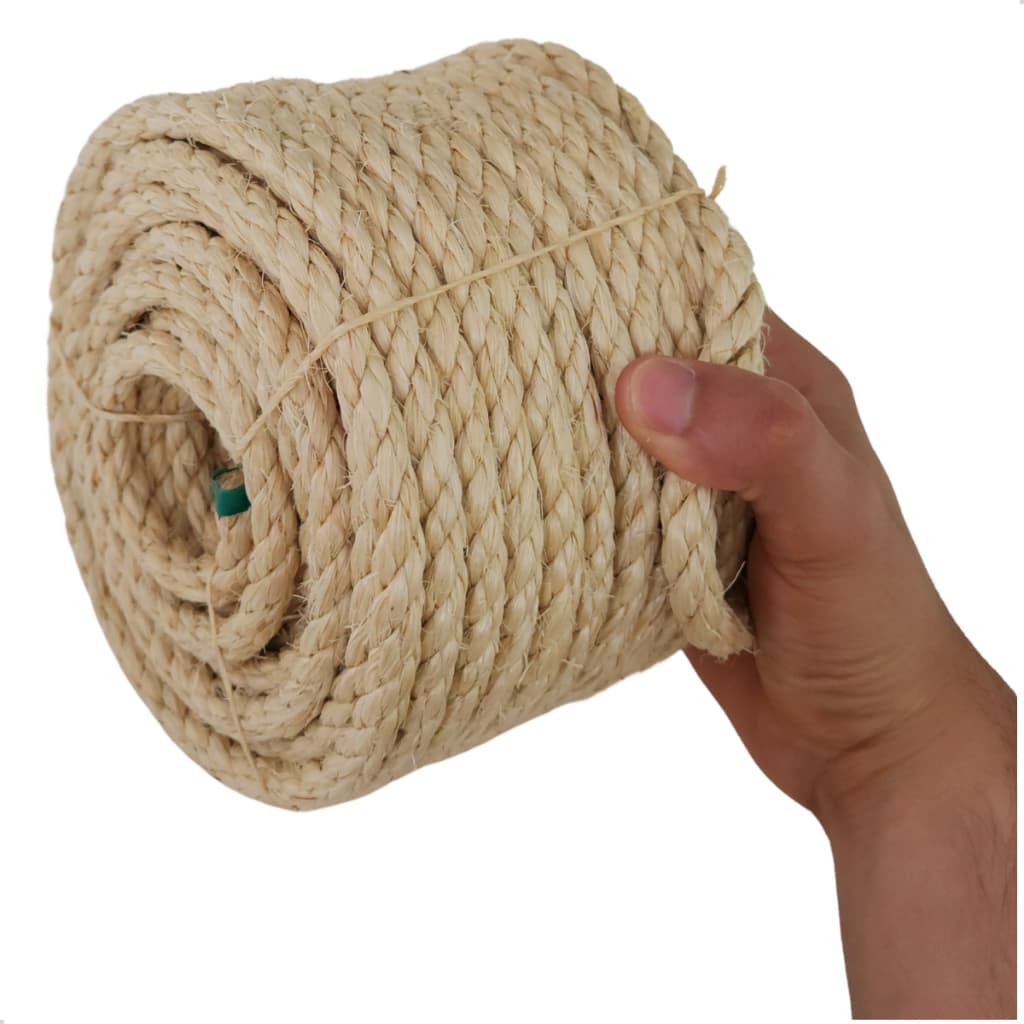 CORDA DE SISAL LASIS 10MM 30M ARTESANATO ARRANHADORES DECORAÇÃO RUSTICA JUTA