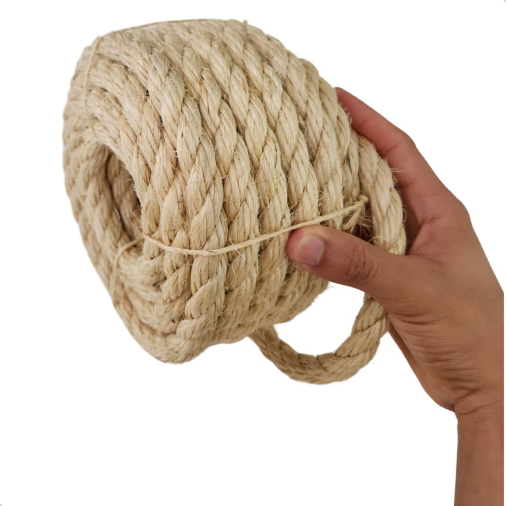 CORDA DE SISAL LASIS 16MM 20M  ARTESANATO ARRANHADORES DECORAÇÃO RUSTICA JUTA
