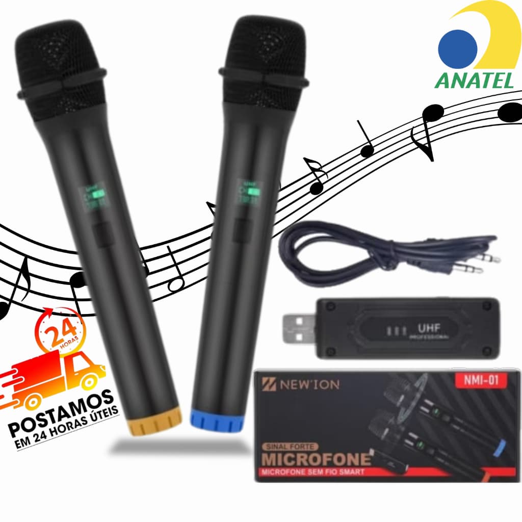 Microfone Sem Fio Igreja Alta Qualidade ORIGINAL SM-18B NMI-002/001 karaokê -eventos