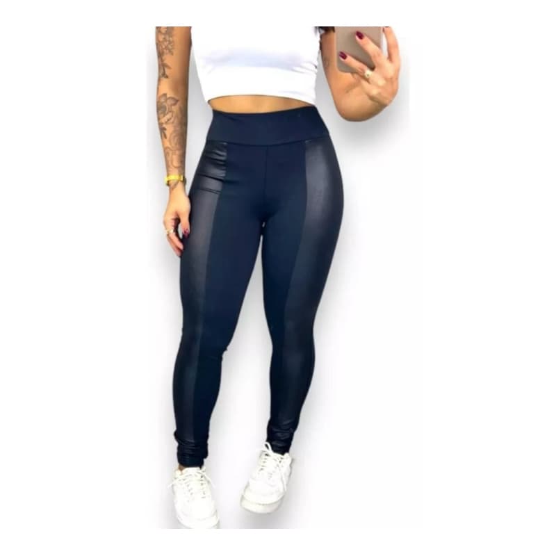 Calça Legging Montaria Feminina Flanelada com Detalhes em Cirre Suplex Peluciada de Cos Alto no Estilo Montaria Costura Reforçada e Tecido Térmico