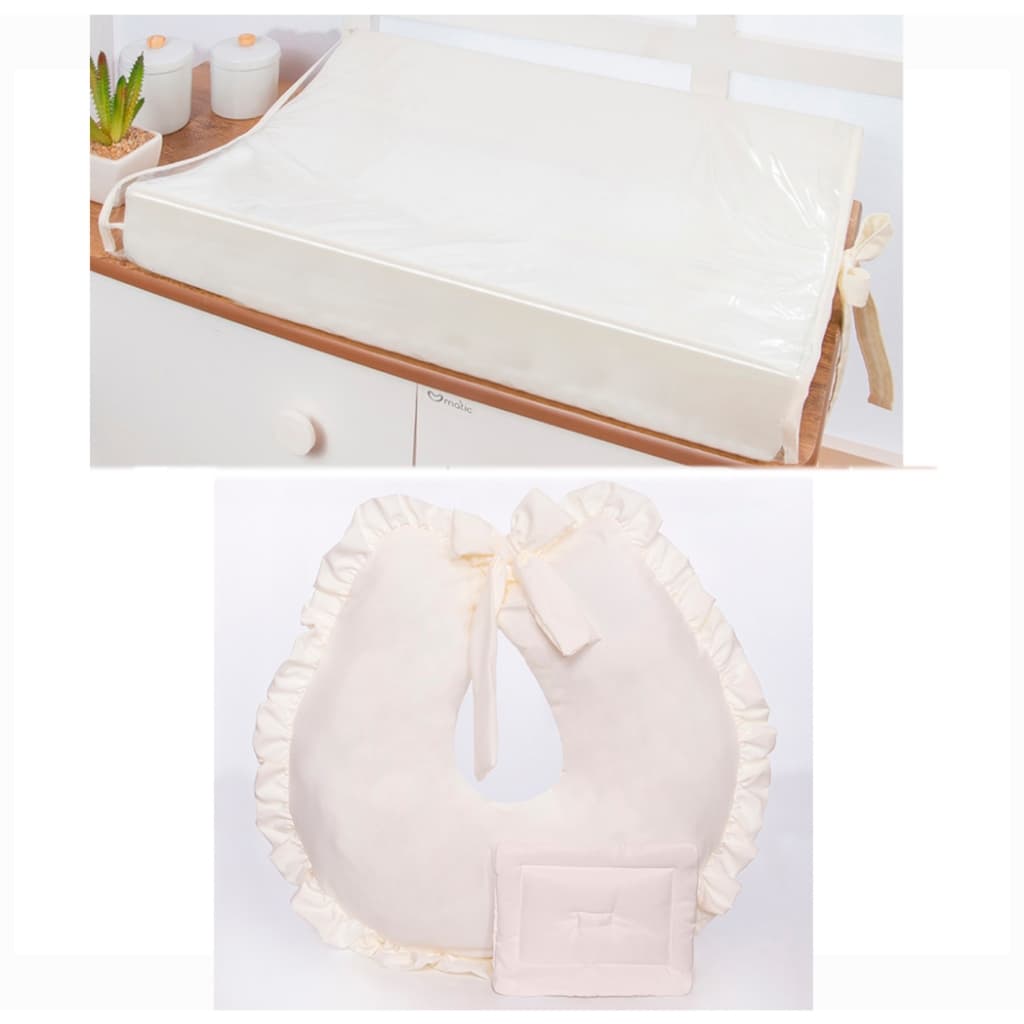 Kit Trocador de Cômoda Anatômico Plastificado com Almofada Amamentação