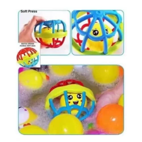 Mordedor para Bebe Sensorial Macio com Chocalho Chocalhos Mordedores C/ Barulho Suave Macio Bebê