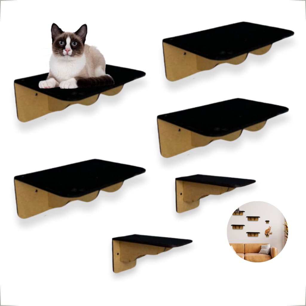 Prateleiras + Degraus Para Gatificação Playground Gato