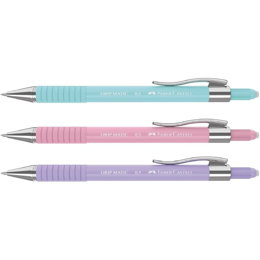 Lapiseira Grip Matic Cores Pasteis - Faber Castell / WX Gift