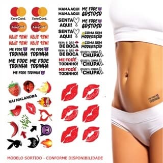 44 Tatuagens Temporárias Intima Pós Depilação - Tatuagem Falsa