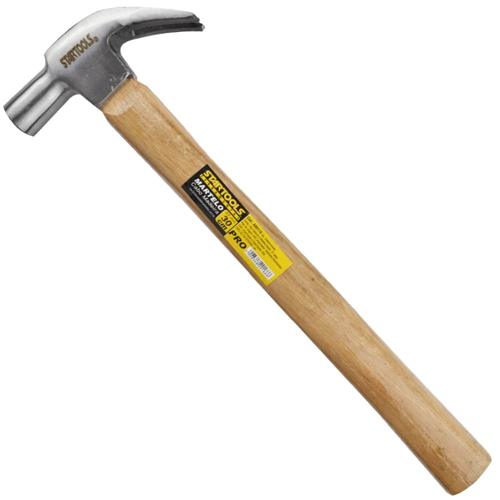 Martelo cabo de Madeira 21mm x 28,5cm 1 unidade PRO Startools Ferramentas