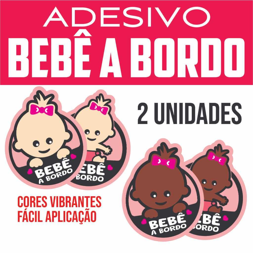 Adesivo De Carro Bebê A Bordo, Acompanha 2 Peças MENINA