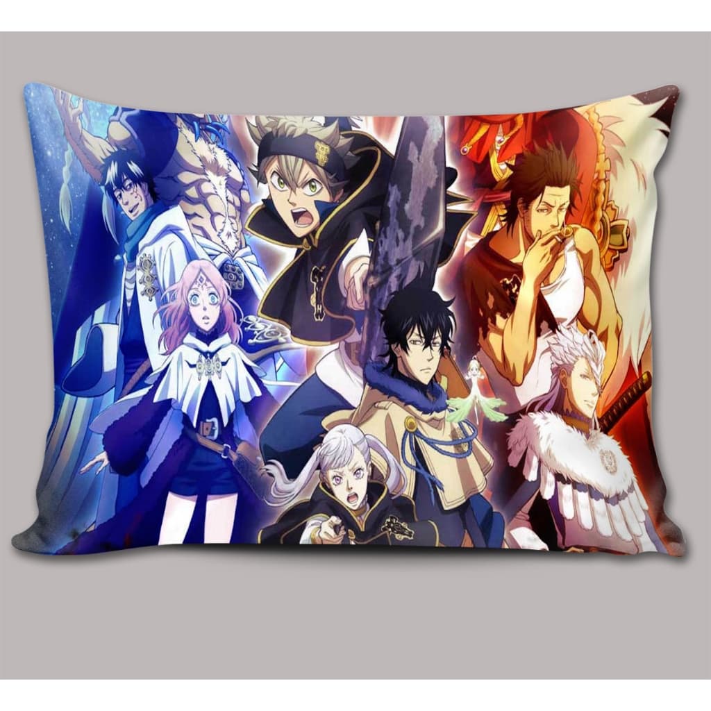 Almofada 27x37 Black Clover Anime Shonen Asta Rei Mago Clover Kingdom Otaku Geek Decoração