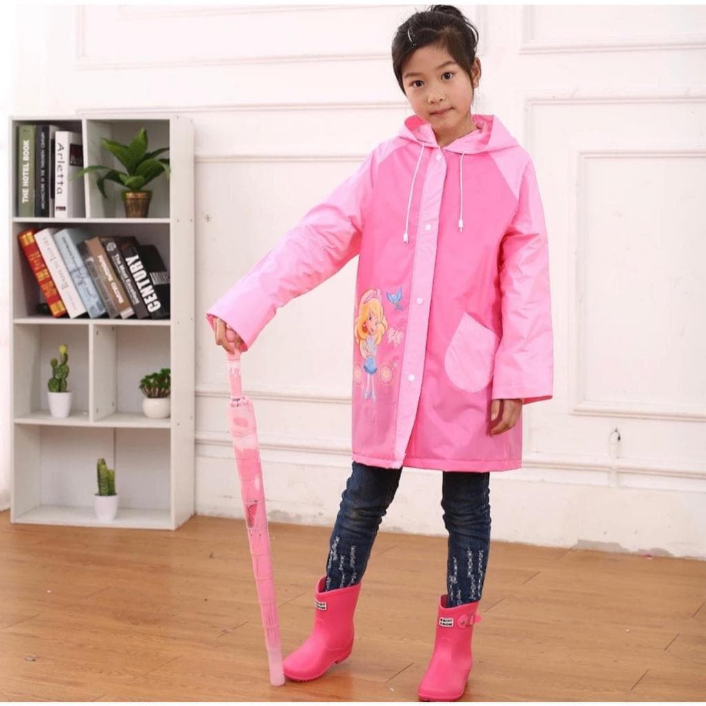 Capa de chuva infantil impermeável, prática e segura para crianças de 2 a 7 anos.
