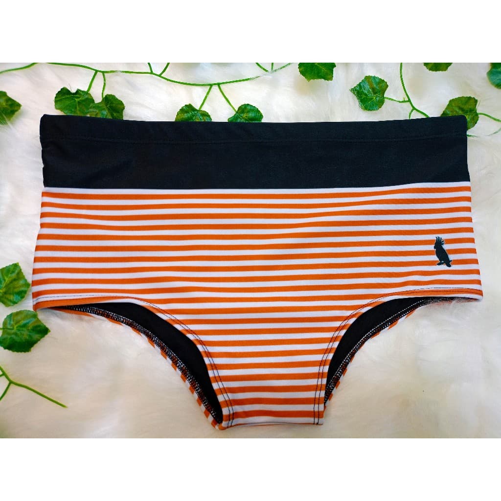 Sunga Estampada Adulto Listras Laranjas