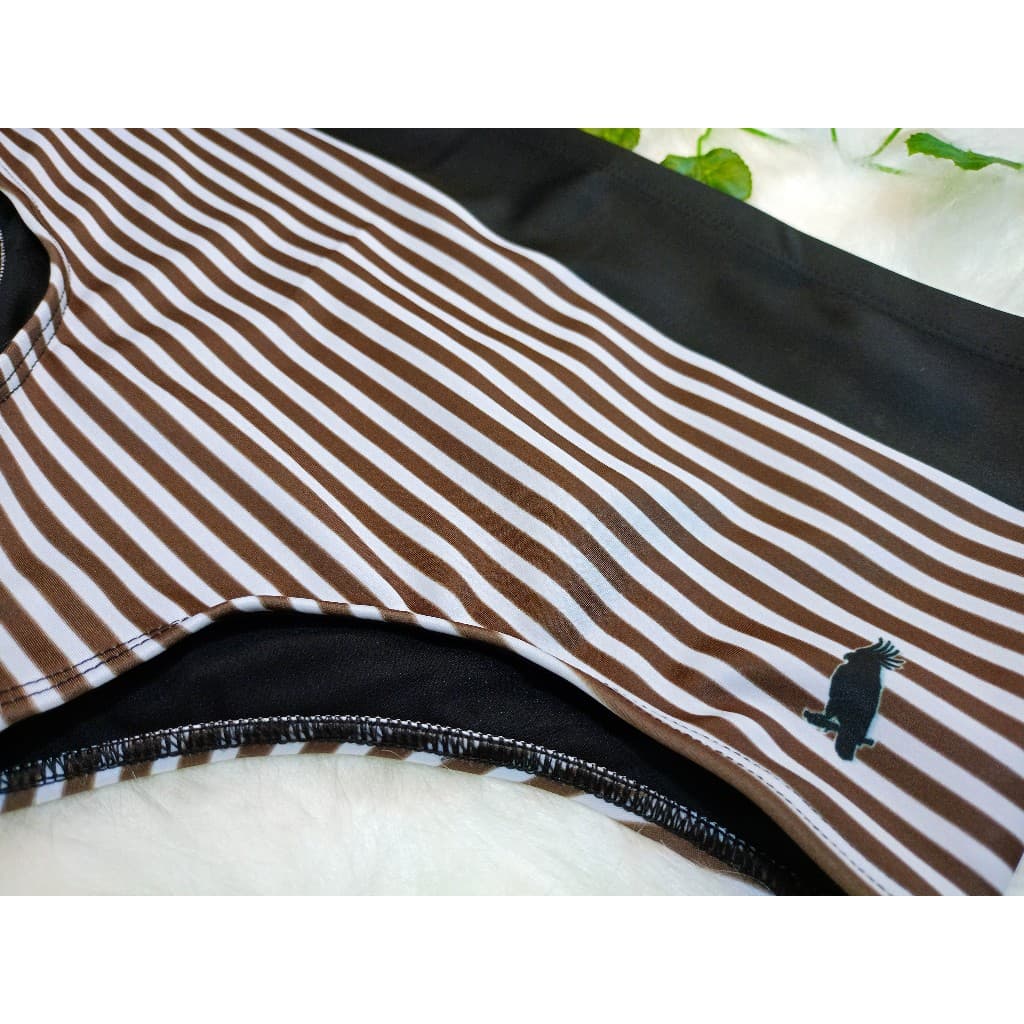 Sunga Estampada Adulto Listras Marrons