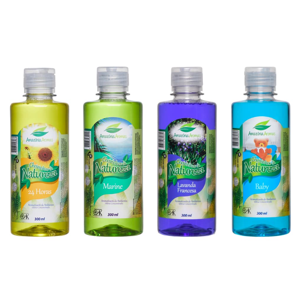 Aromatizante Ultra Concentrado 300ml: Perfume e Limpeza Eficaz em Lavanda, Baby, Marine e Mais