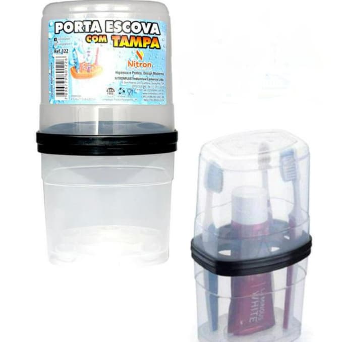 Porta Escova com Tampa 7 Divisórias Nitron
