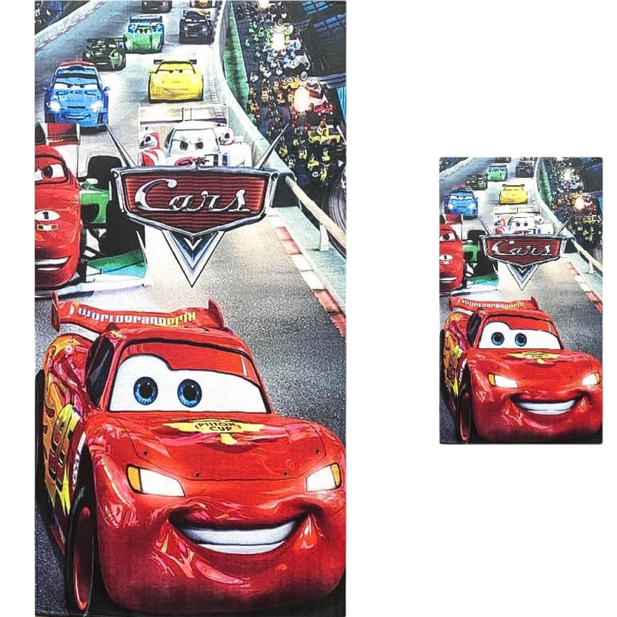 Carros Macqueen Toalha de banho - Kit Toalha de Banho Carros + Toalha de Rosto Carros