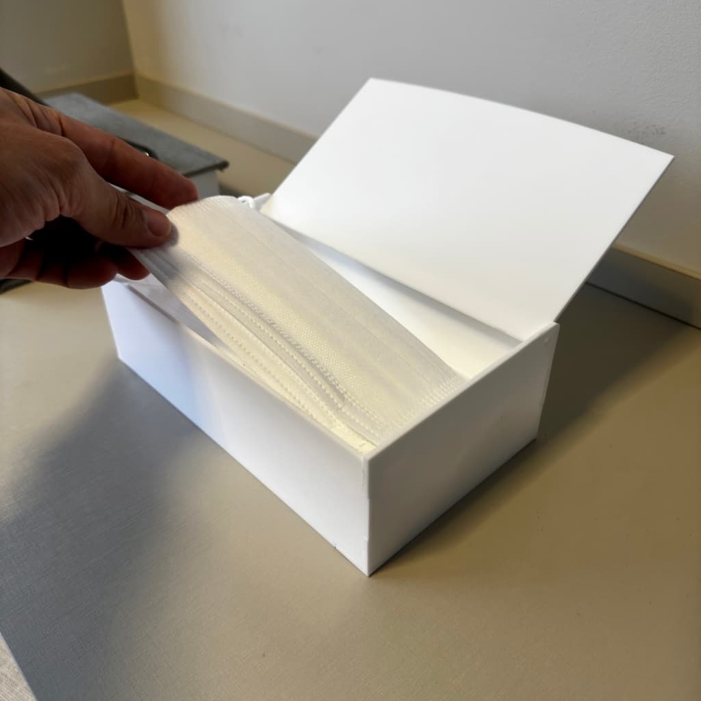 Caixa Organizadora Para Mascaras Descartáveis Porta Acessórios Branca Para Clinicas hospitais e casa