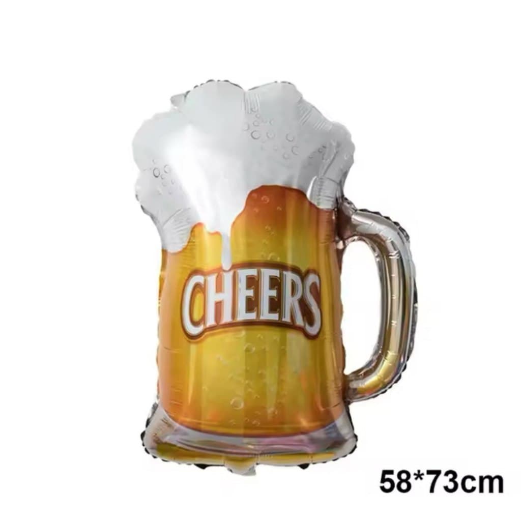 2 Balão Metalizado Cerveja Chopp Gigante Decoração Festa 70*50cm