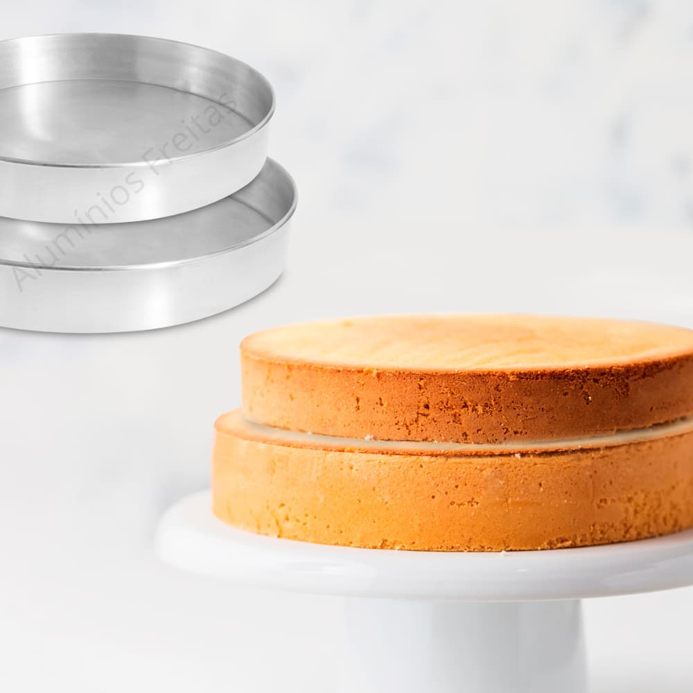 Jogo Forma Assadeira De Bolos E Tortas Baixa De Aluminio Reforçada Envio Imediato