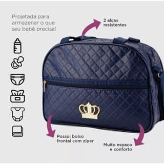 Bolsa Azul Marinho de Maternidade