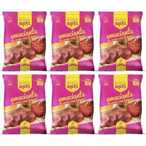 Amaciante De Carnes Com Tempero 6 Unidades Apti 1 Kg