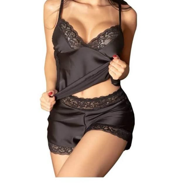 Kit 5 BABY DOOL DE ALTA QUALIDADE RENDA SHORT Liso Pijama Para Dormir Confortavel A PRONTA ENTREGA