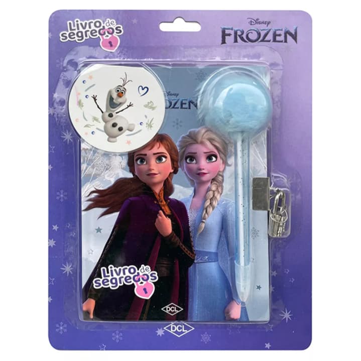Livro De Segredos Diário Da Frozen Com Caneta E Cadeado Dcl Premium