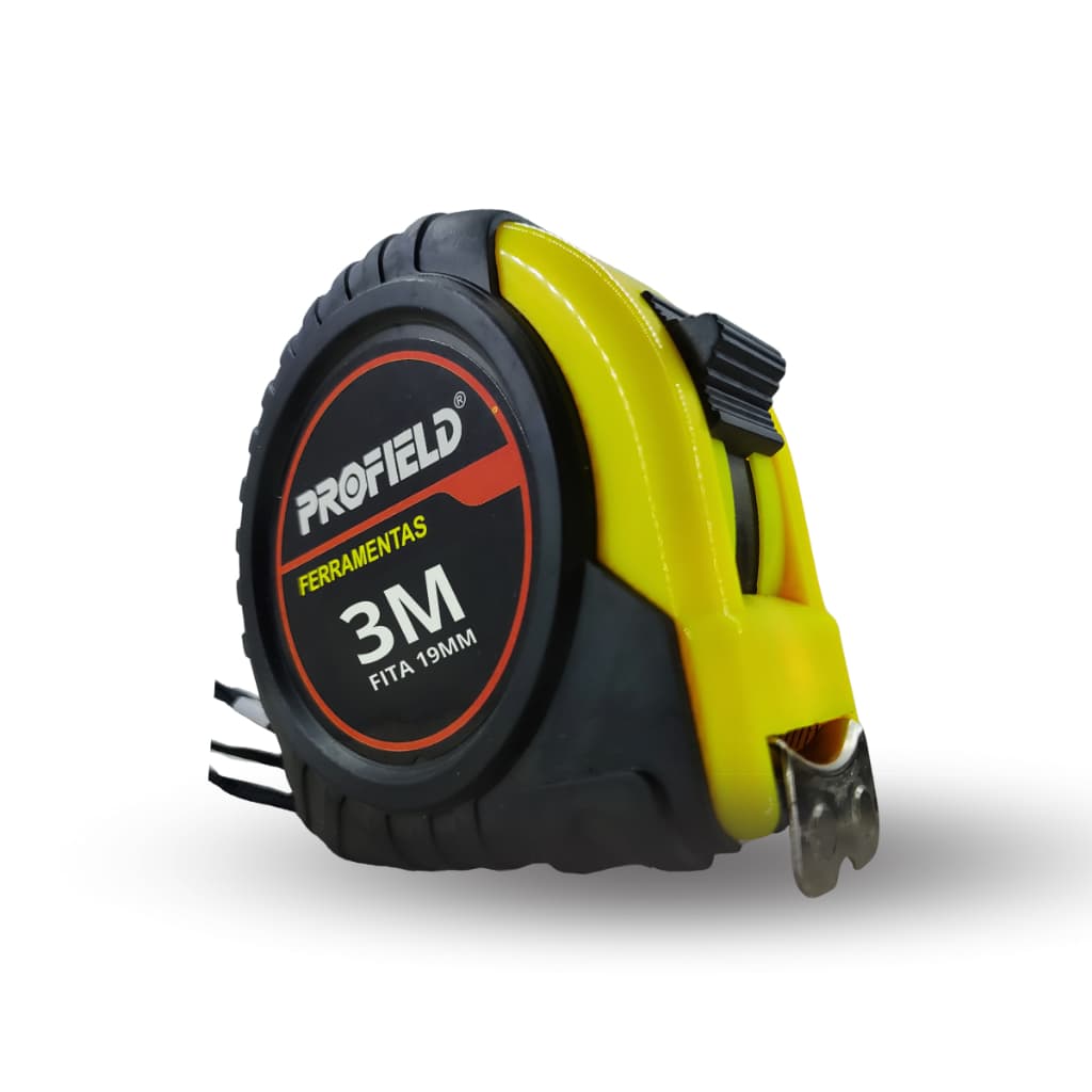 Trena Emborrachada 3m X 19mm Profissional Amarela, Azul e Vermelha , Imantada com Trava 3 Metros