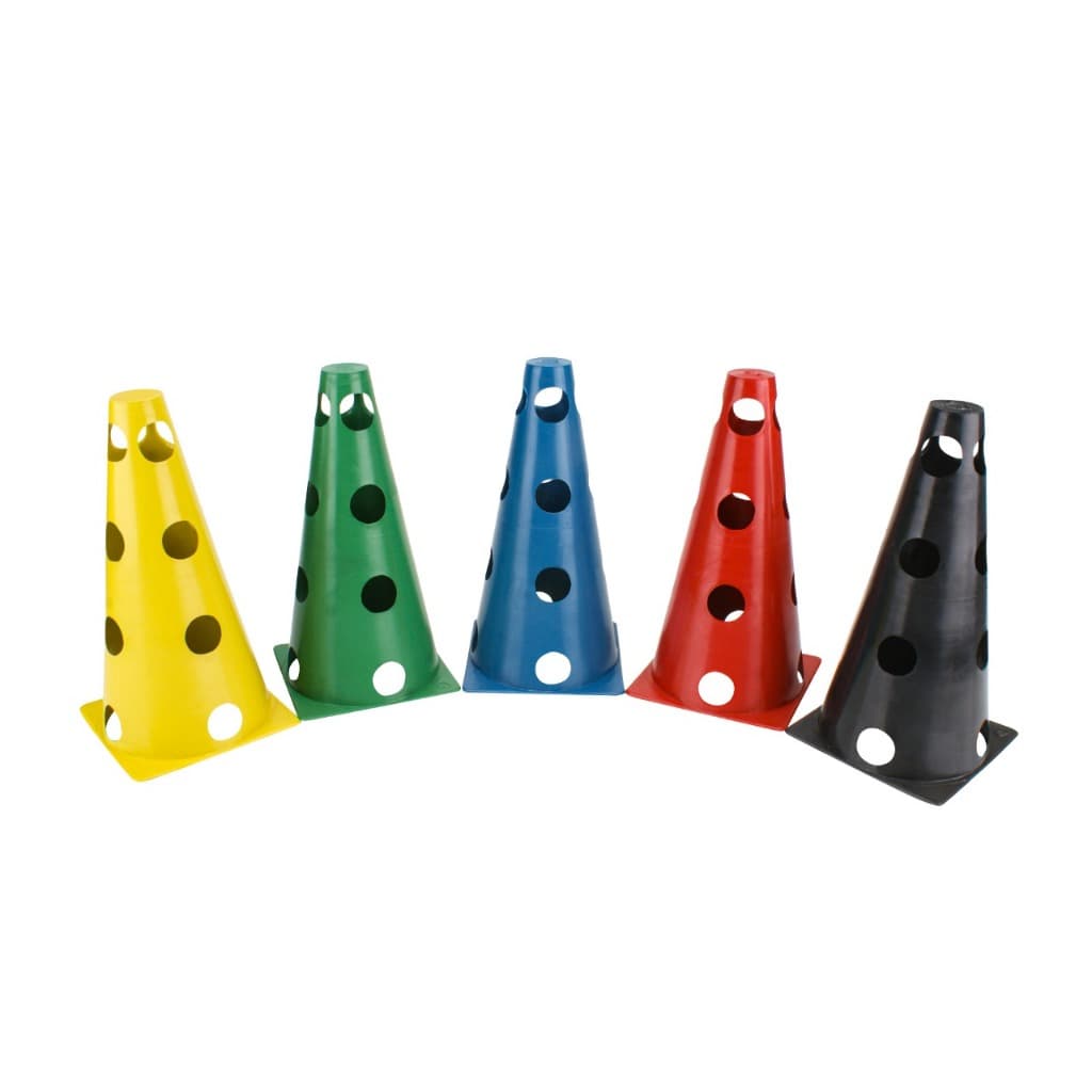 Kit Agilidade Zuí Brasil – 10 Cones Furados 23cm para Barreira, Treino e Futebol