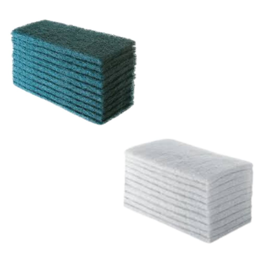 Fibra De Limpeza Branca E Verde Bucha Limpeza Geral C/ 20
