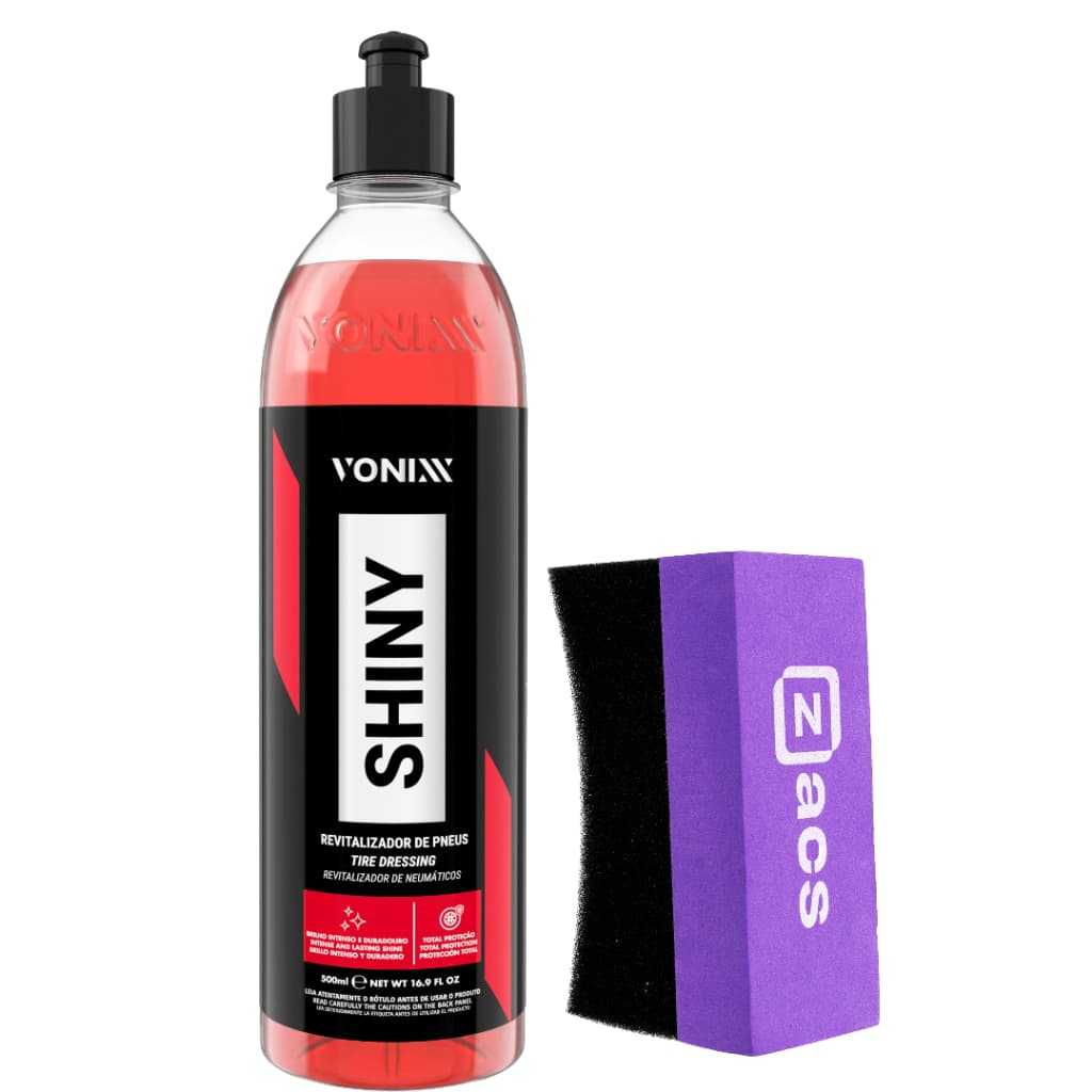 Revitalizador De Pneus Pretinho Shiny 500ml Vonixx + Aplicador