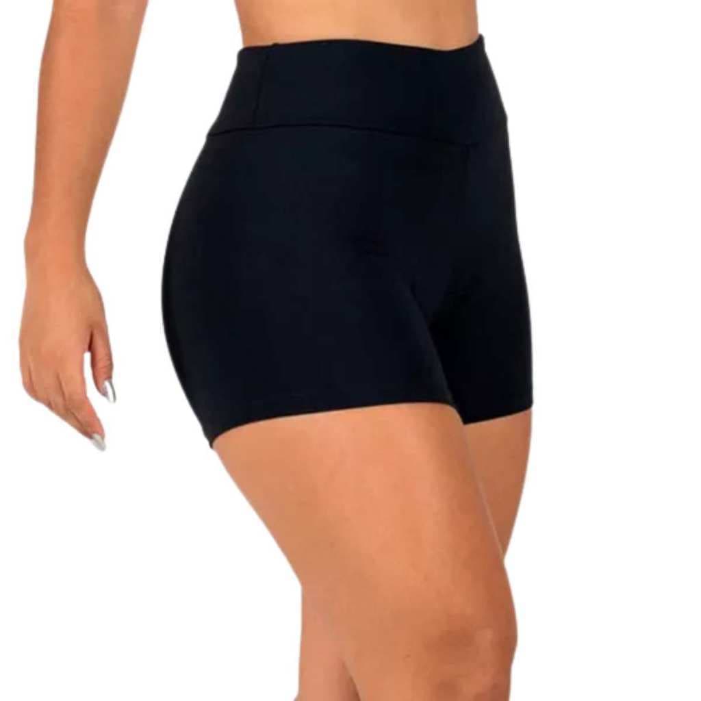 Short Fitness Feminino Suplex Curto Liso Academia Musculação