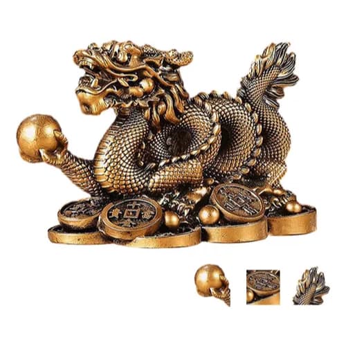 Figura De Decoração De Casa Com Ornamento De Dragão Chinês