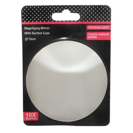 Espelho Aumento 10X com Ventosa 13cm Diâmetro