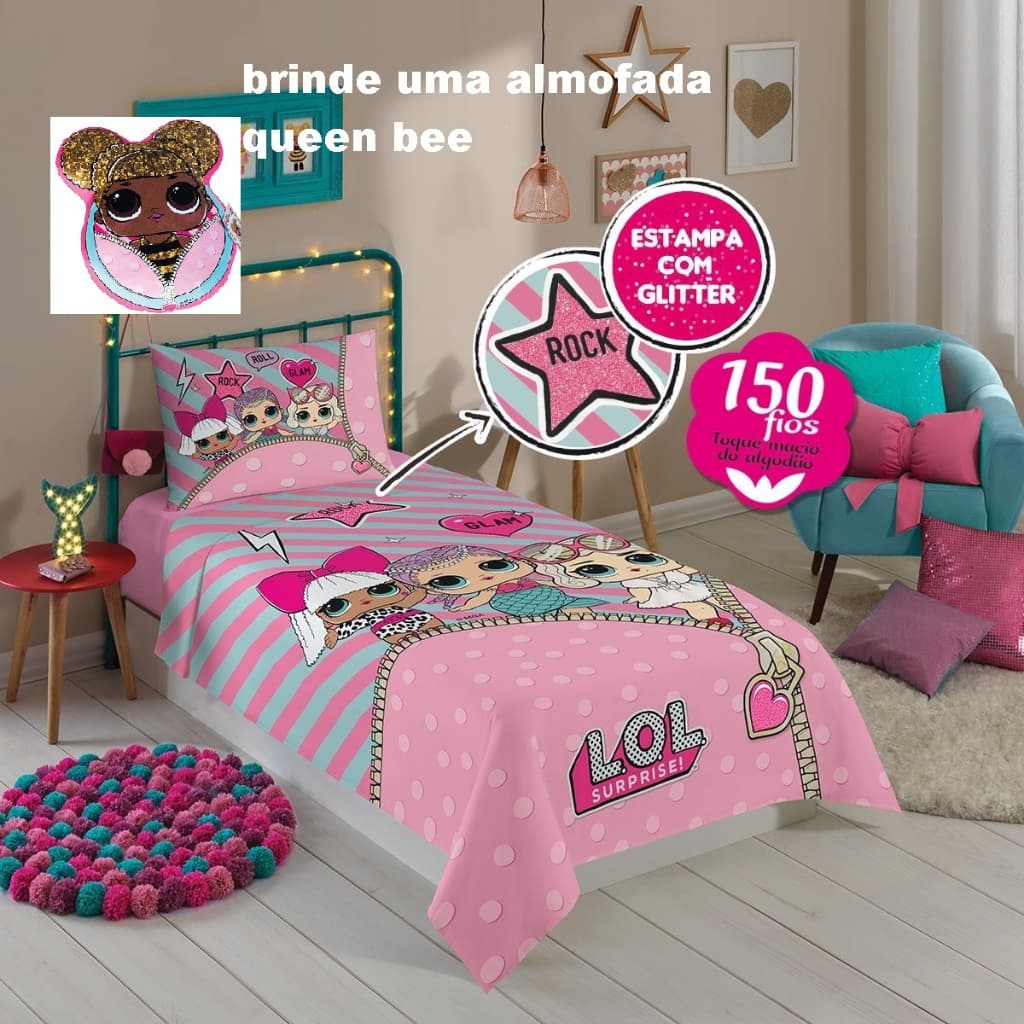 Jogo De Cama Lol Lepper Barato 3 Peças algodão