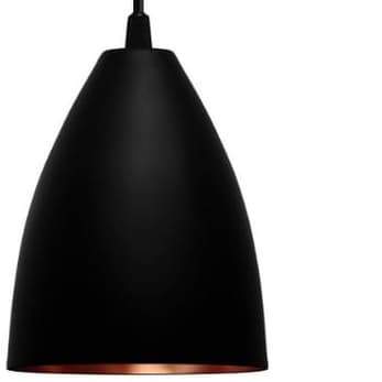 Pendente Vegas Preto com Textura  Bronze