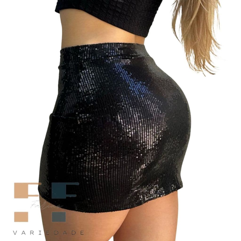 Saia de Paete Moda Balada / Saia Curta de Luxo