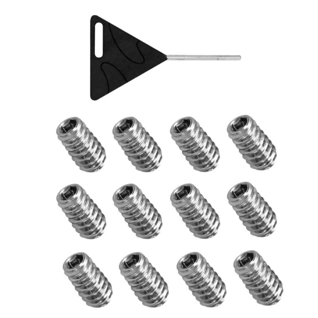 20 Parafusos Inox + Chave P/ Quilha De Encaixe Prancha Surf