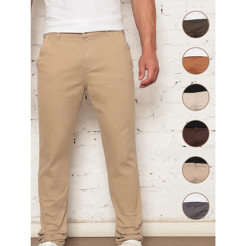 Calças Sarja Masculina Alfaiataria Esporte Fino Bolso Faca Bolso Embutido