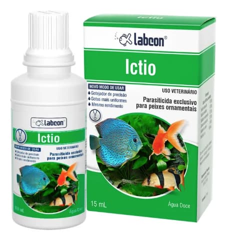 Ictio Labcon - Tratamento Eficaz Contra Ictio em Aquários - Disponível em 15ml e 100ml