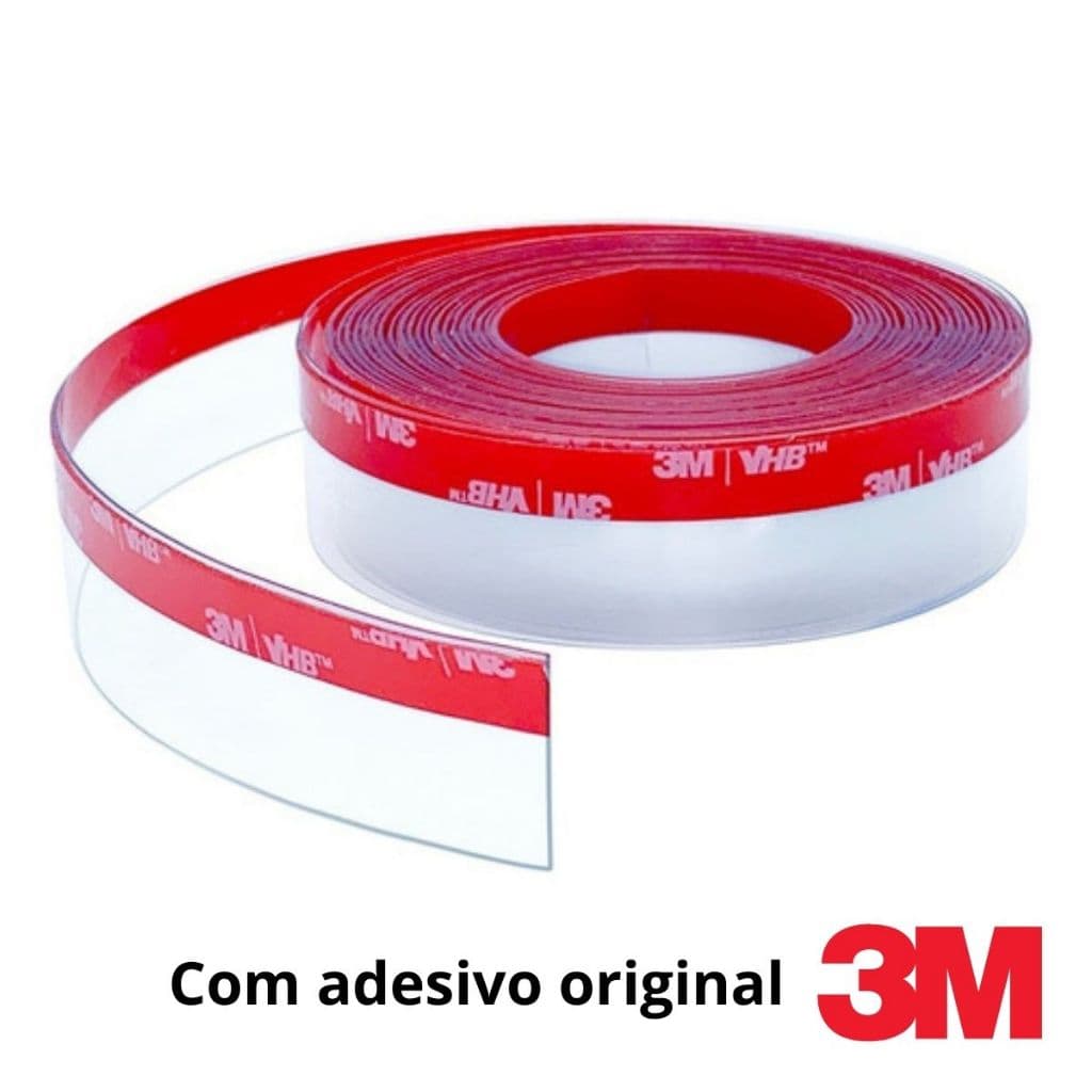 Fita Veda Fresta Porta Janela Portão Transparente Adesivo 3M 4,5cm de Altura - Diversos Tamanhos