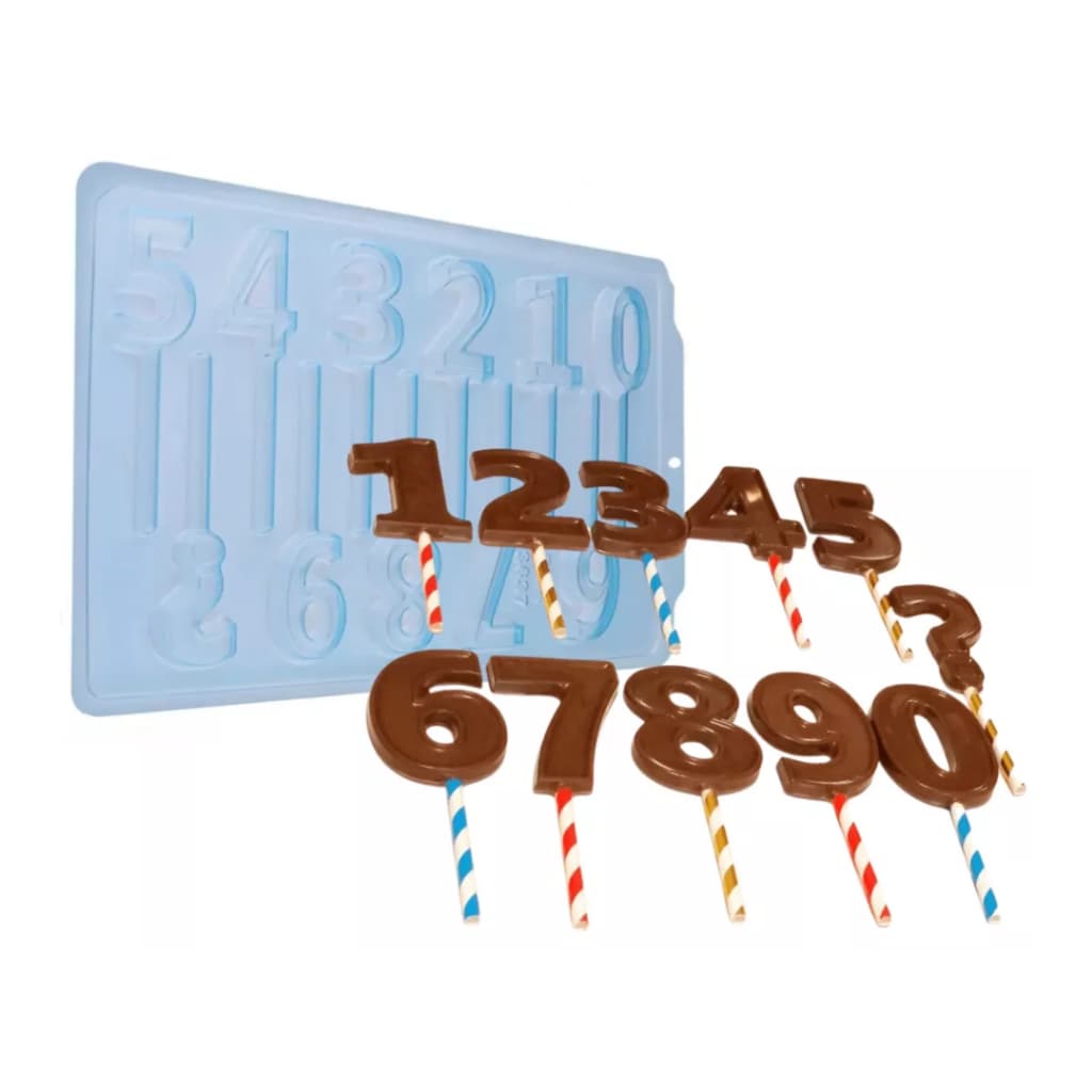 Forma Acetato Velas Numeros Chocolate Bwb Confeitaria 3637